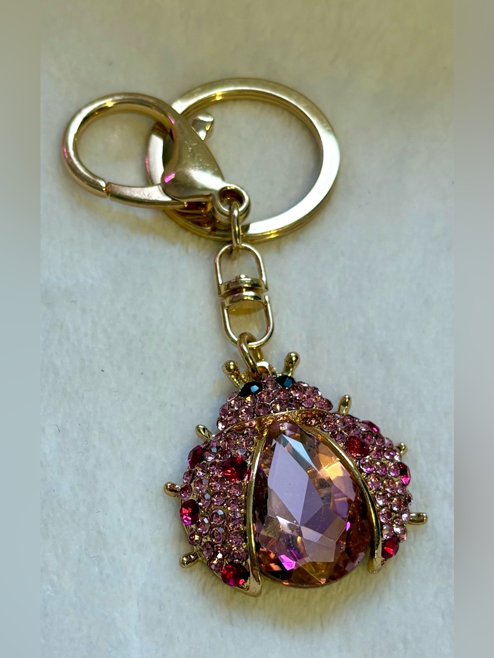 Lady Bug Bag Charm/Key Chain in Pink